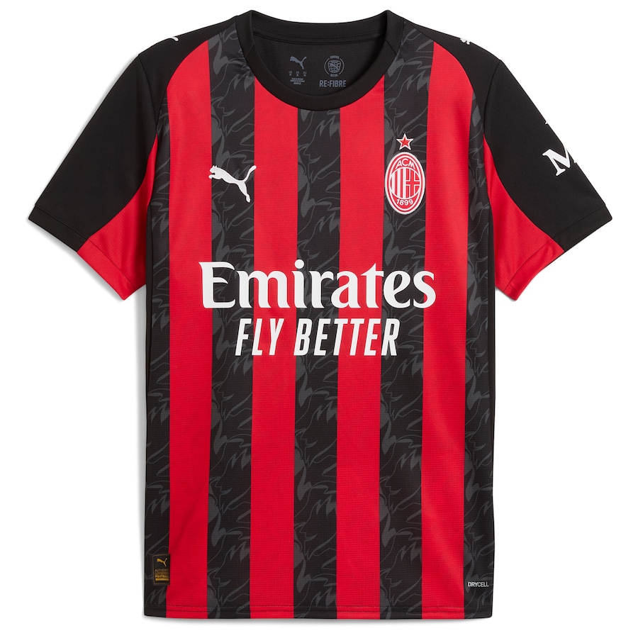Men's AC Milan Puma 2025/26 Home Replica Jersey - Red/Black