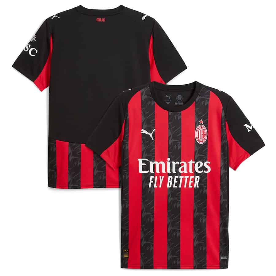Men's AC Milan Puma 2025/26 Home Replica Jersey - Red/Black