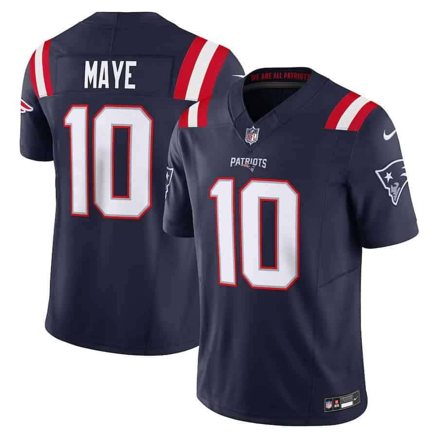 M 新品 NIKE×NFL New England Patriots ジャージ Men's New England Patriots Drake Maye Nike Vapor F.U.S.E. Limited