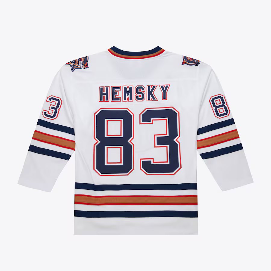 Men's Edmonton Oilers Ales Hemsky Mitchell Ness 2005-06 Power Play Player  Jersey White