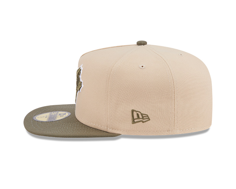 Toronto Blue Jays New Era Two-Tone Color Pack A-Frame 59FIFTY Fitted Hat  Cream/Olive