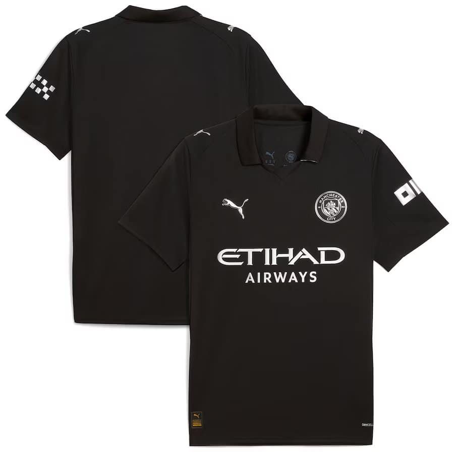 Men's Manchester City Puma 2025/26 Away Replica Jersey - Black