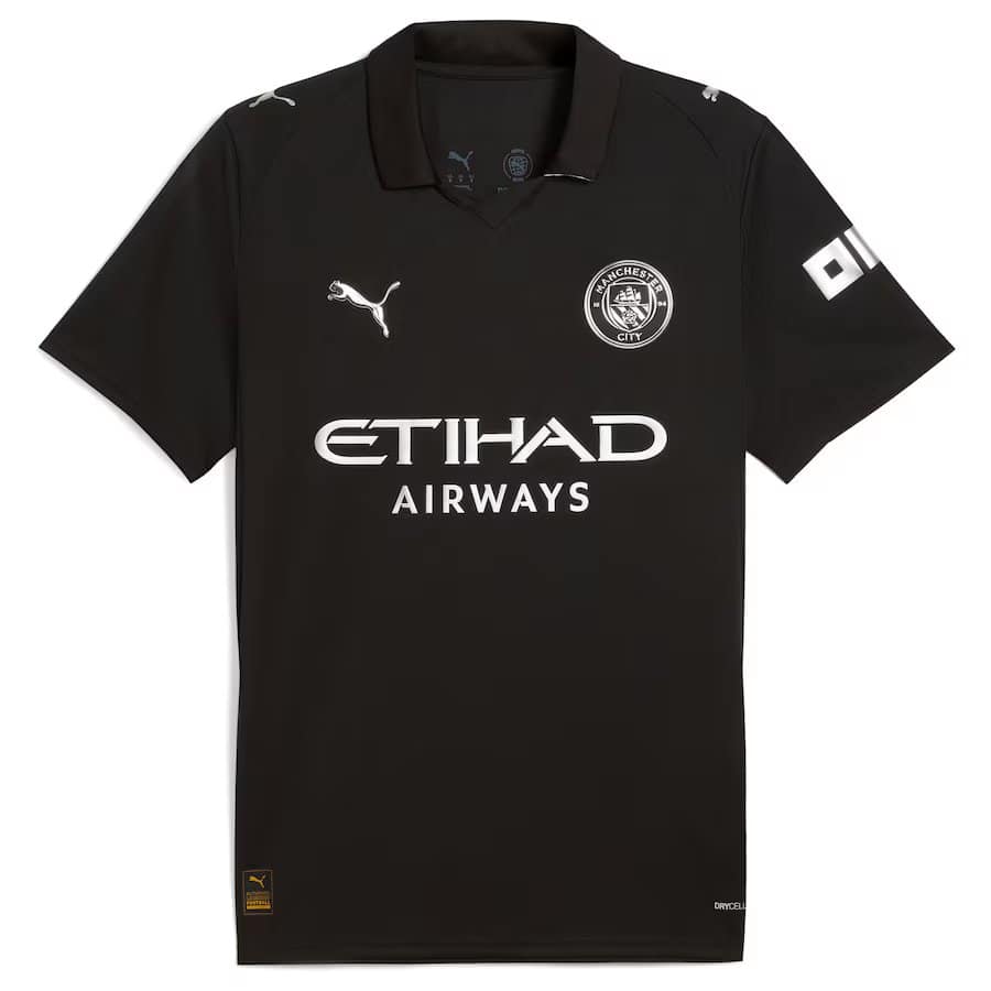 Puma Manchester City シャツ 黒 マンチェスター・シティ Men's Manchester City Puma 2025/26 Away Replica Jersey - Black