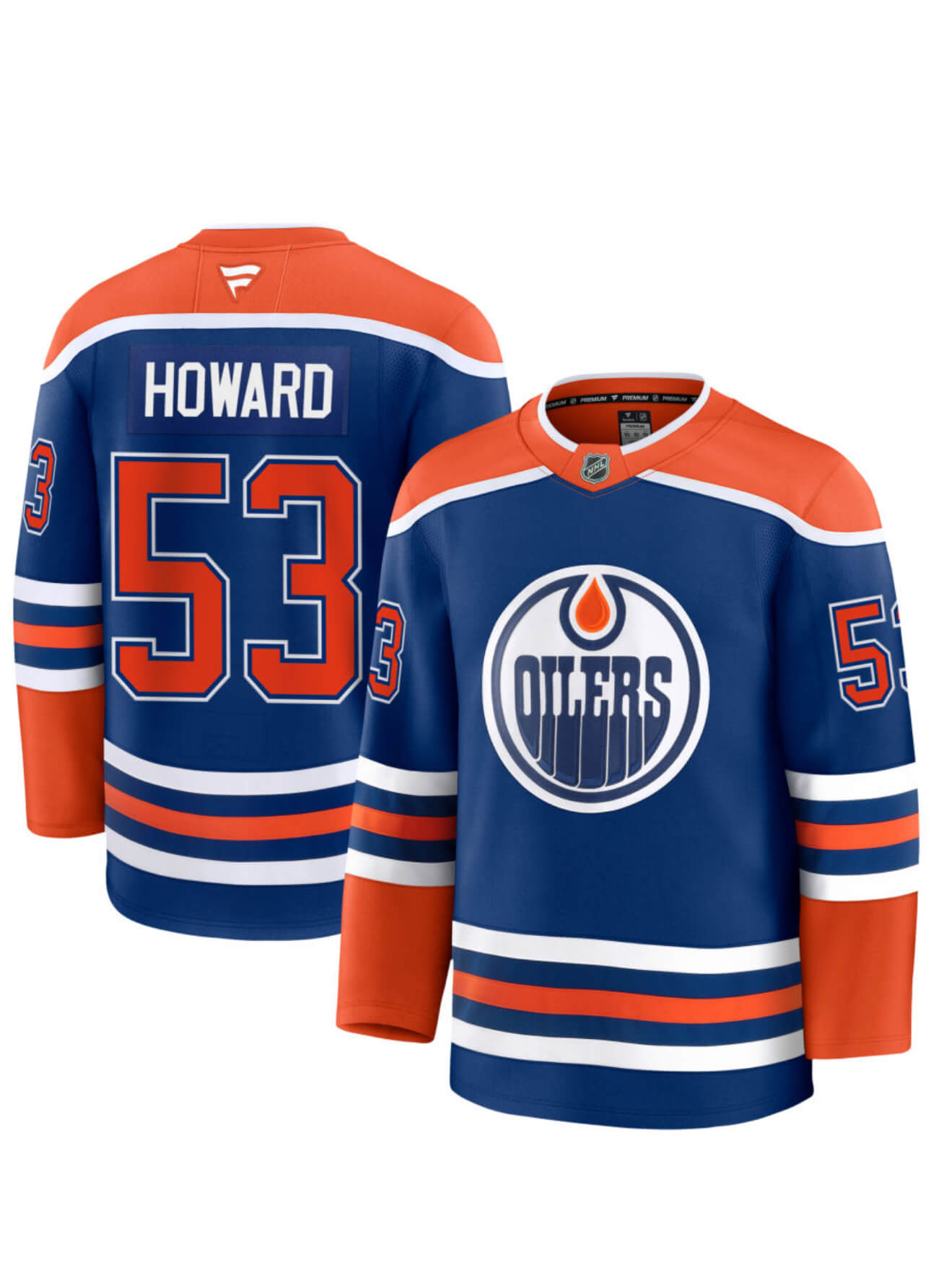Isaac Howard Edmonton Oilers Fanatics Home Premium Player Jersey