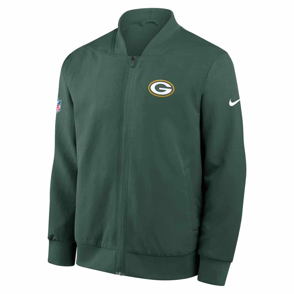 Men's Green Bay Packers Nike 2025 NFL Sideline Bomber Jacket