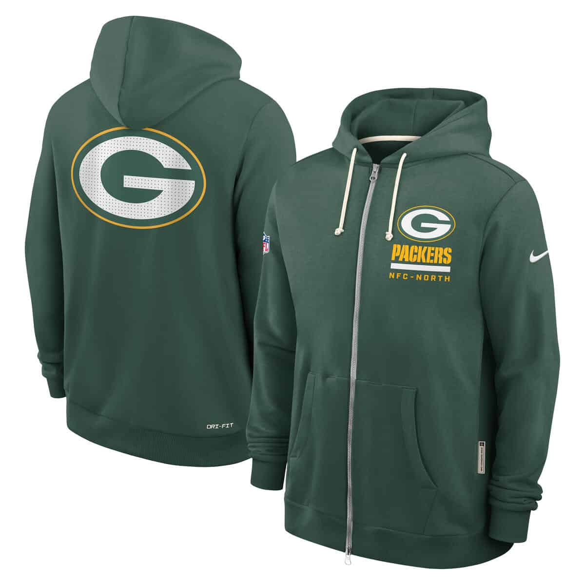 Men's Green Bay Packers Nike 2025 NFL Sideline Bomber Jacket