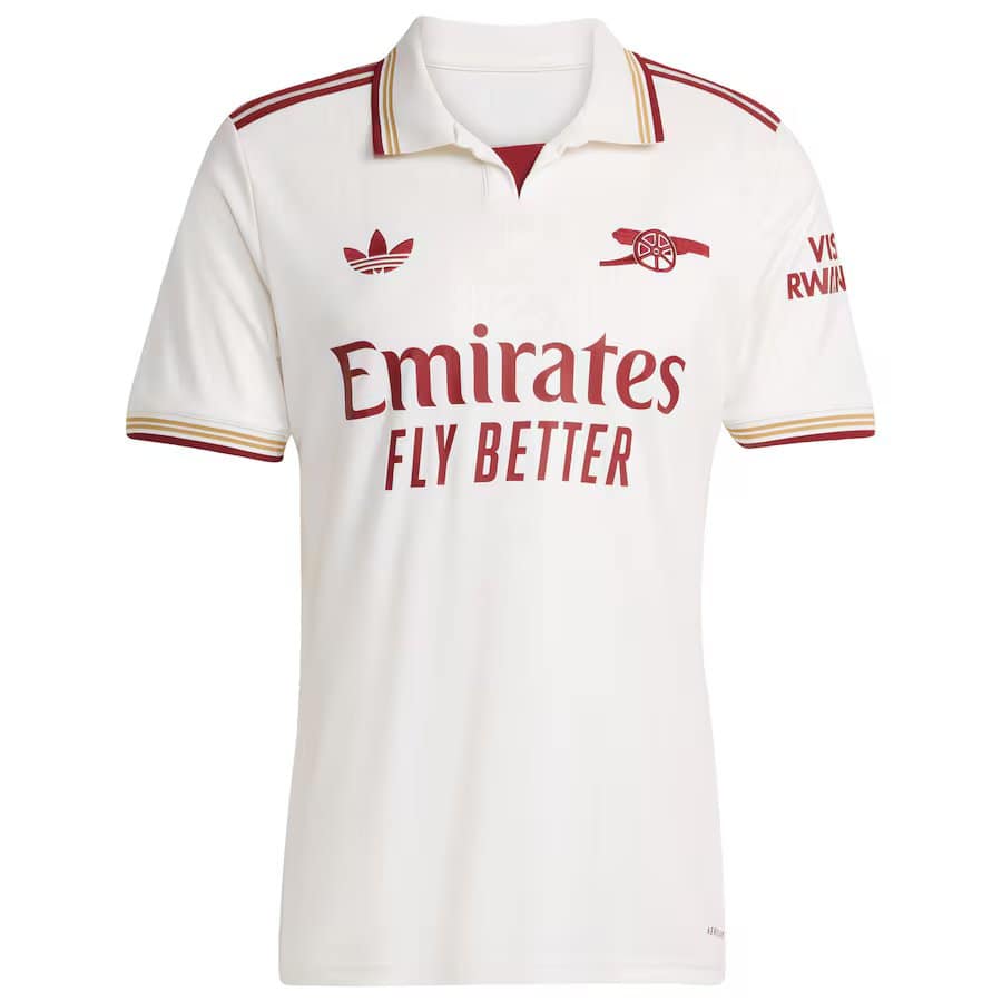 Men's Arsenal Adidas 2025/26 Third Replica Jersey - White - Sports
