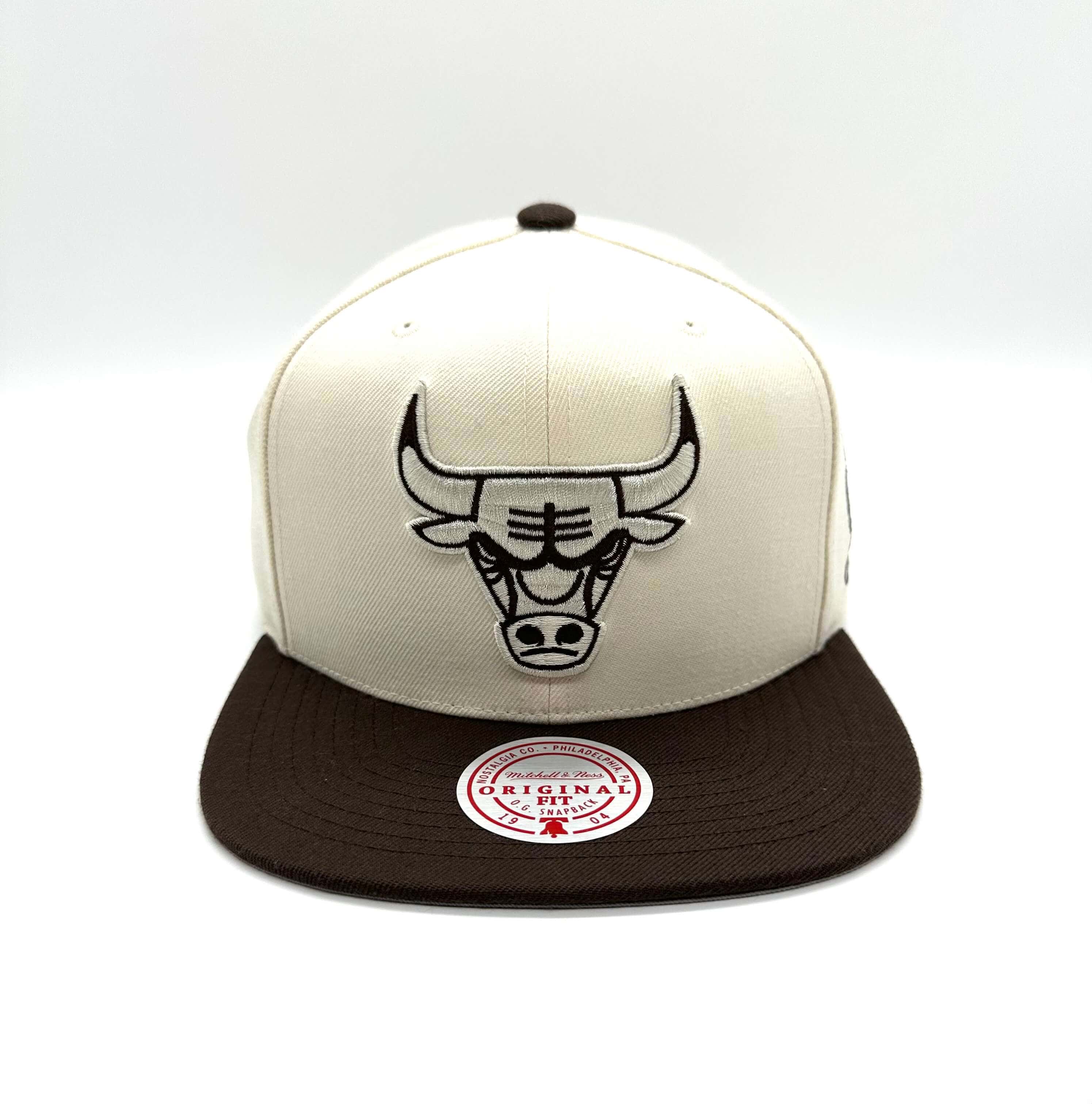 Chicago Bulls Mitchell & Ness Fashion 2-Tone Snapback Hat - Cream