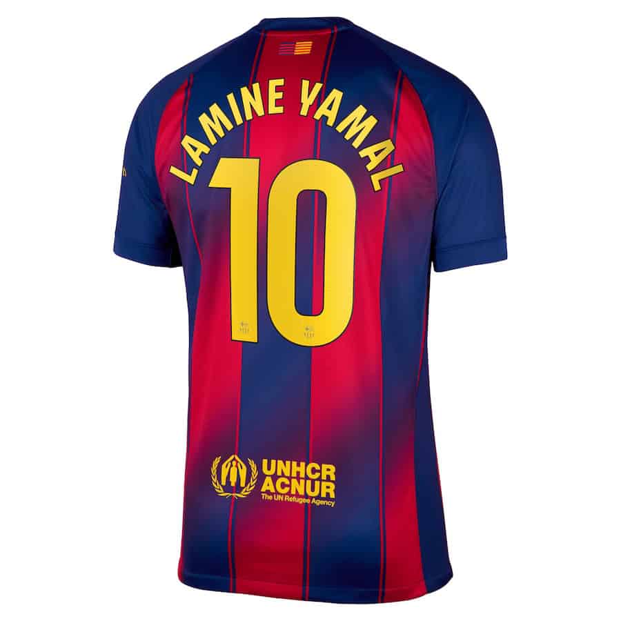 Men's Lamine Yamal FC Barcelona 2025/26 Nike Home Stadium Replica