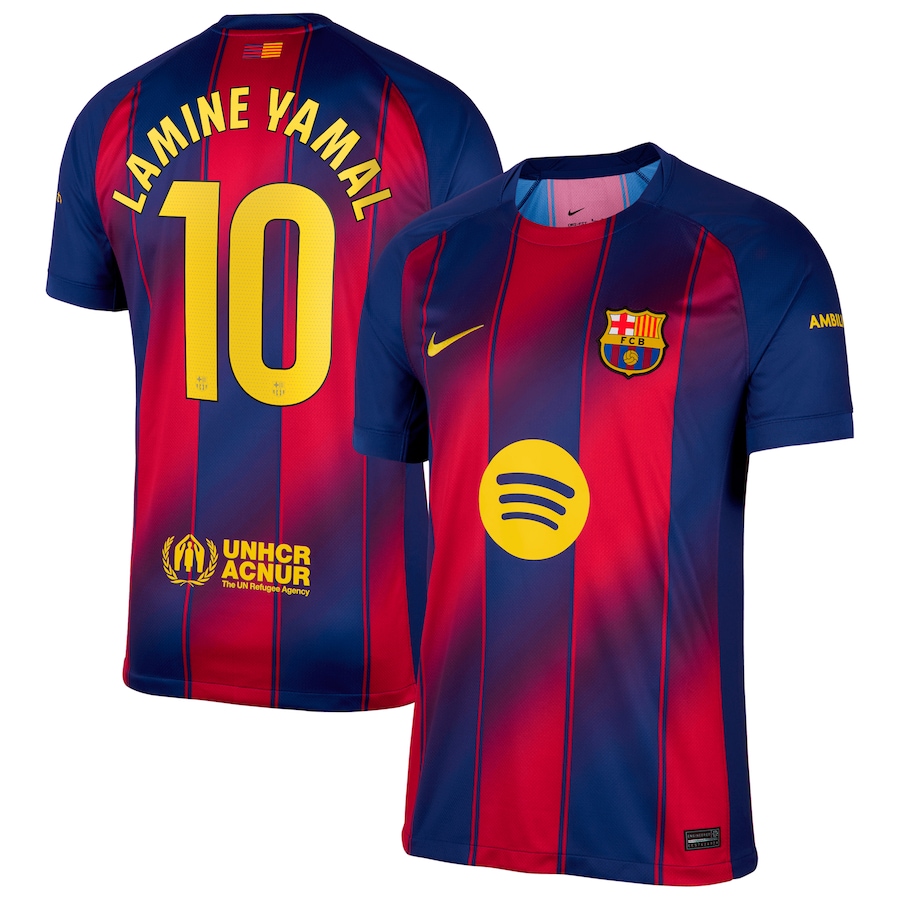 Men's Lamine Yamal FC Barcelona 2025/26 Nike Home Stadium
