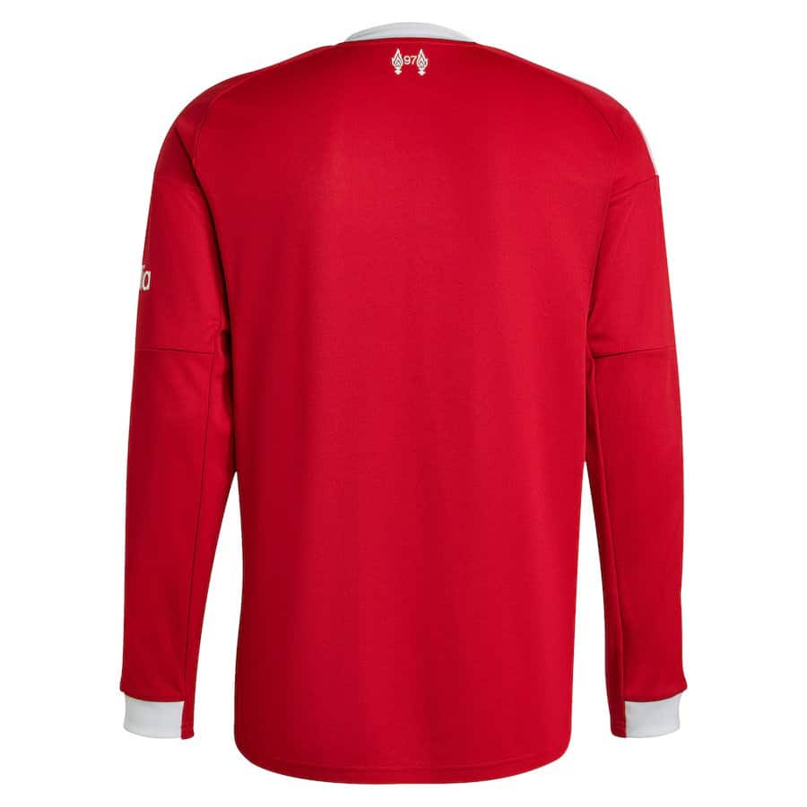 Men's Liverpool Adidas 2025/26 Home Long Sleeve Replica Jersey