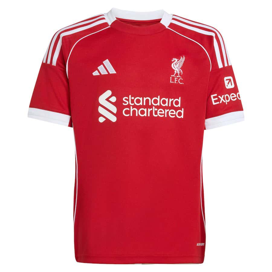 Liverpool 25/26 アウェイユニフォーム JONES 17 XL Youth Liverpool Adidas 2025/26 Home Replica Jersey - Red - Sports