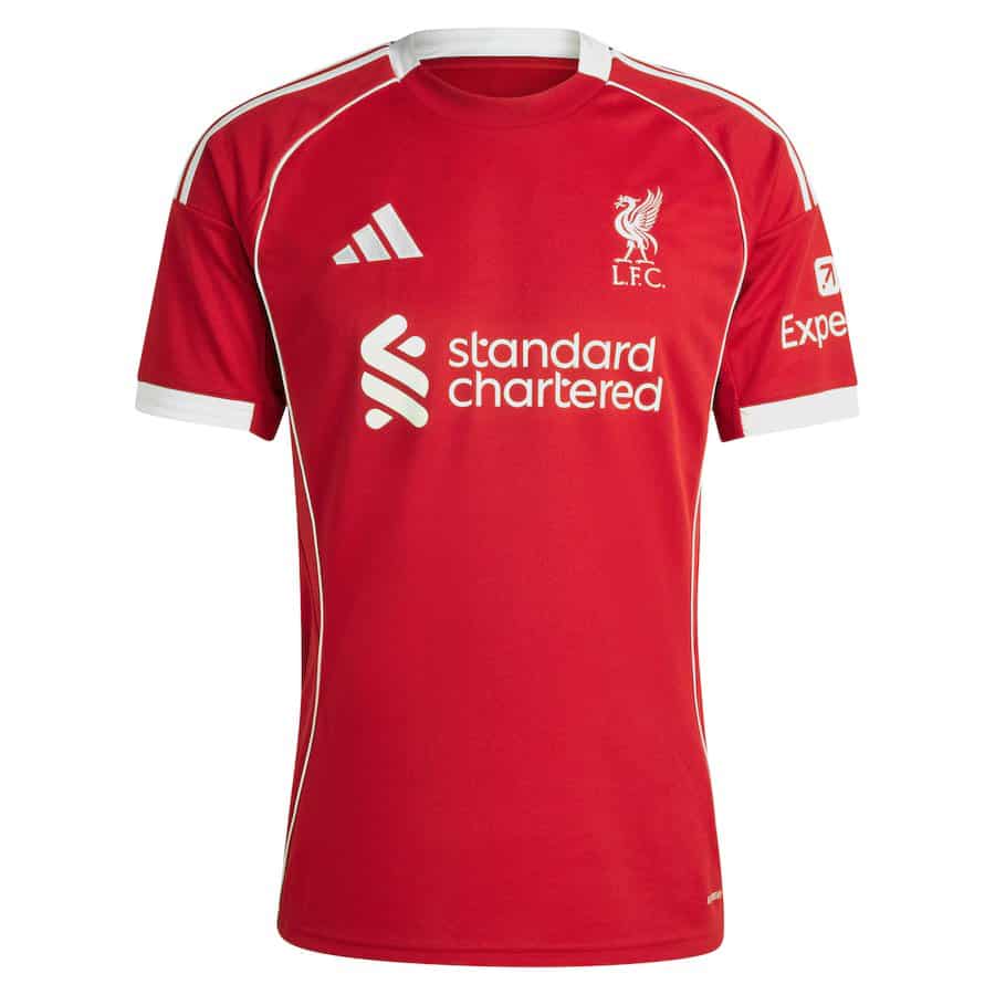 Men's Mohamed Salah Liverpool Adidas 2025/26 Home Replica Jersey