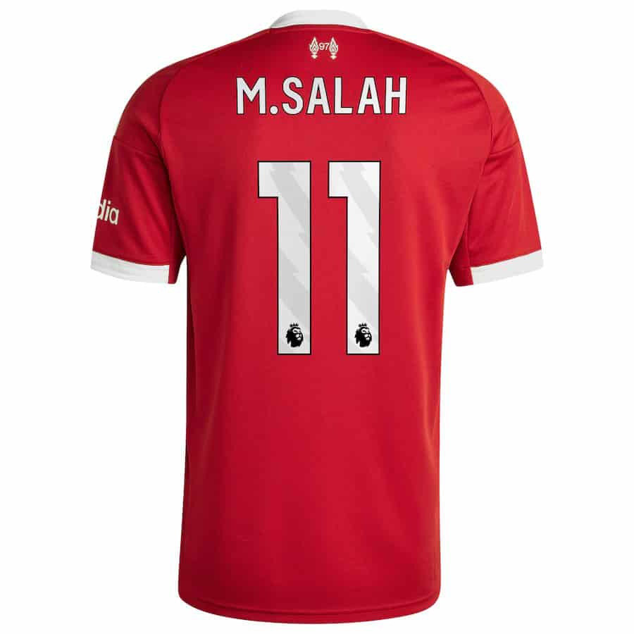 Men's Mohamed Salah Liverpool Adidas 2025/26 Home Replica Jersey