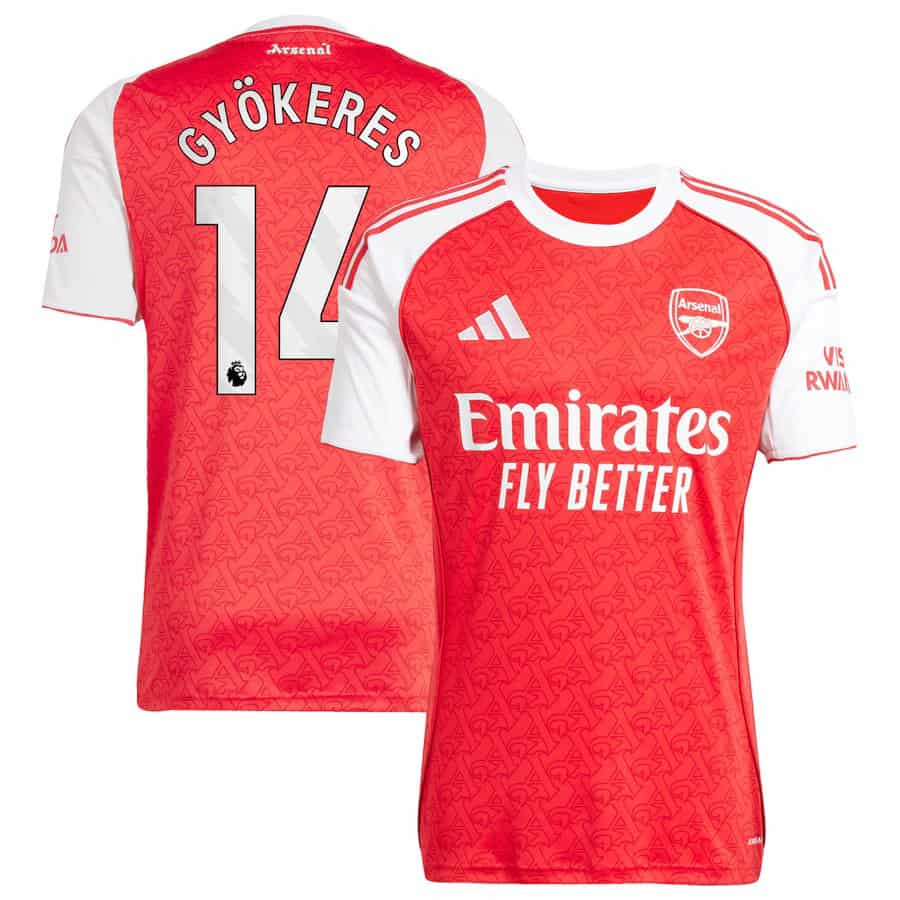 Men's Viktor Gyökeres Arsenal Adidas 2025/26 Home Replica Jersey