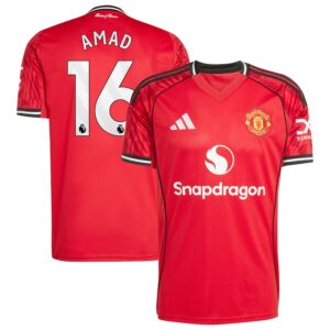 Men's Manchester United Adidas 2025/26 Home Replica Jersey - Red