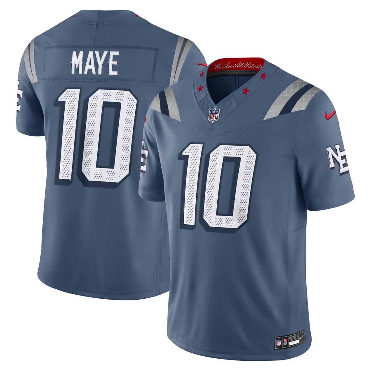 Men's Drake Maye New England Patriots Nike 2025 Rivalries