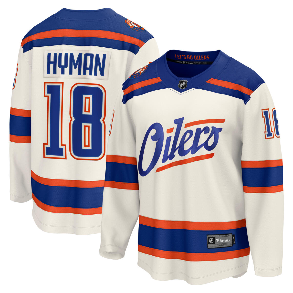 50s~60s フットボールシャツ DAN MURPHY 42 レーヨン Men's Zach Hyman Edmonton Oilers Fanatics Breakaway Alternate