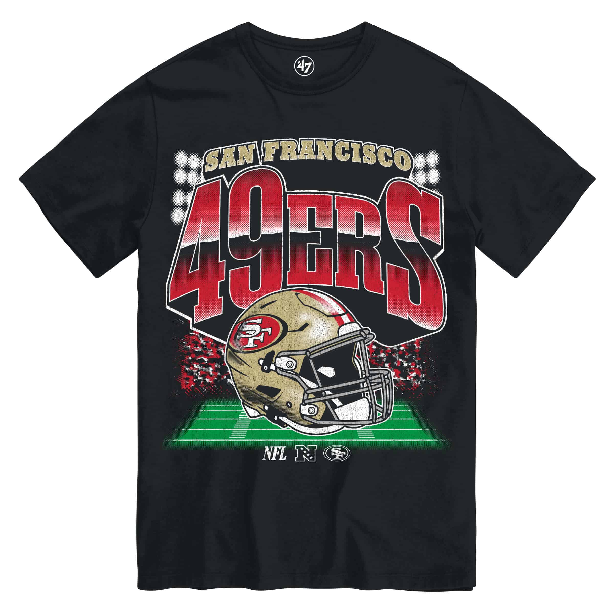 Men's San Francisco 49ers '47 Brand Blindside T-Shirt - Black