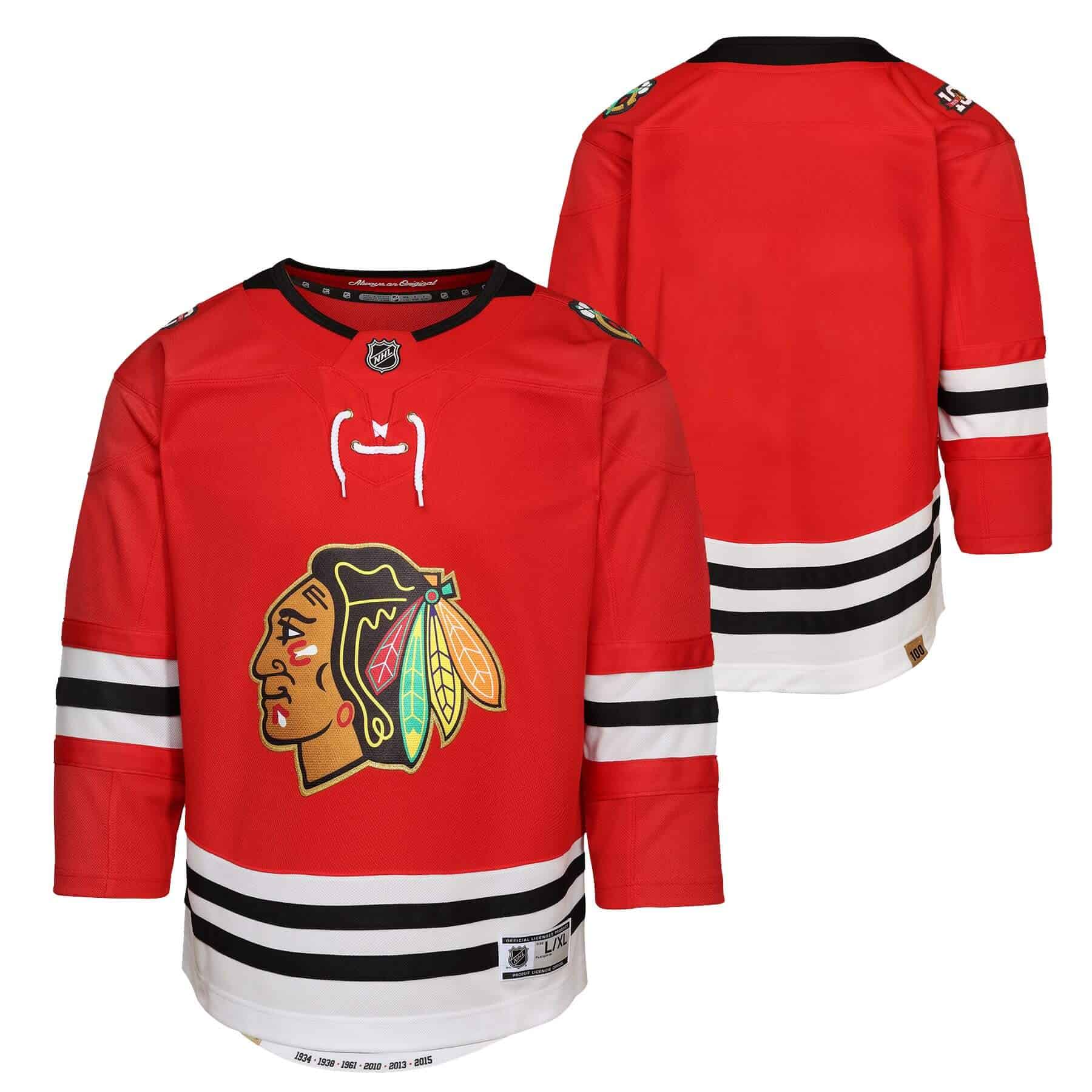 Child Chicago Blackhawks Centennial Red Premier Jersey - Sports Closet