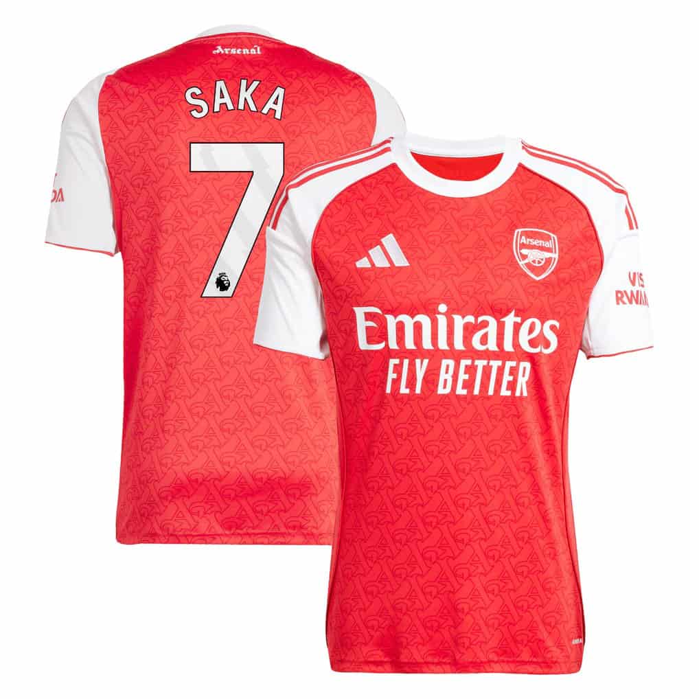 saka Arsenal 25/26 Home Jersey – Men's adidas Soccer Jersey – Premium
