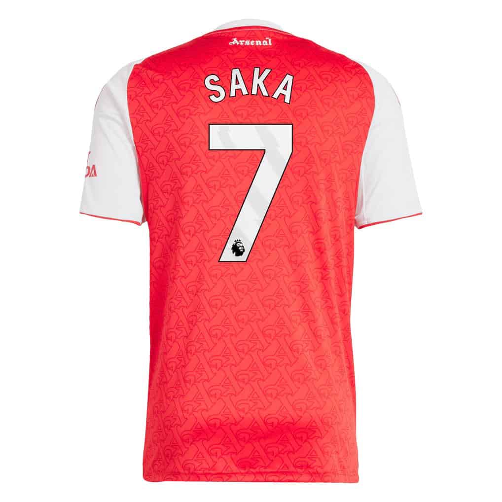 Men's Bukayo Saka Arsenal Adidas 2025/26 Home Replica Jersey - Red
