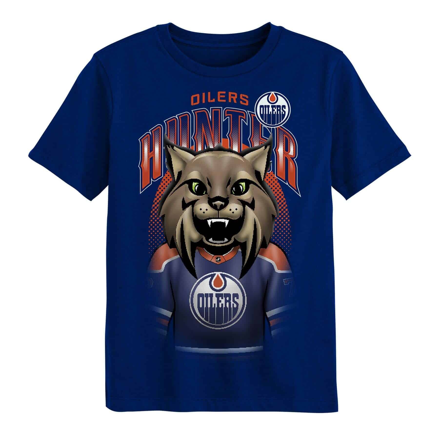Child Edmonton Oilers Hunter Mascot Highlights T-Shirt - Royal