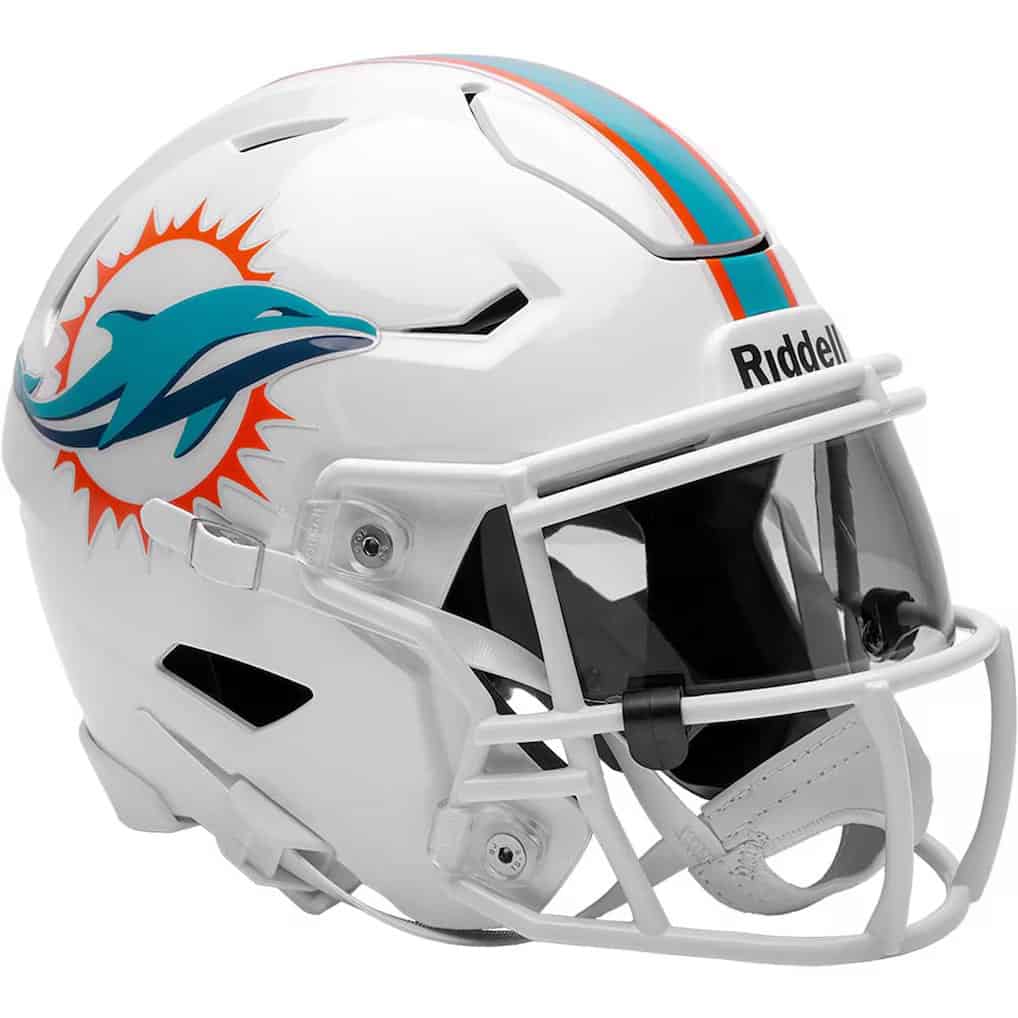 Miami Dolphins Riddell Speed Flex Mid-Size Helmet - Sports Closet