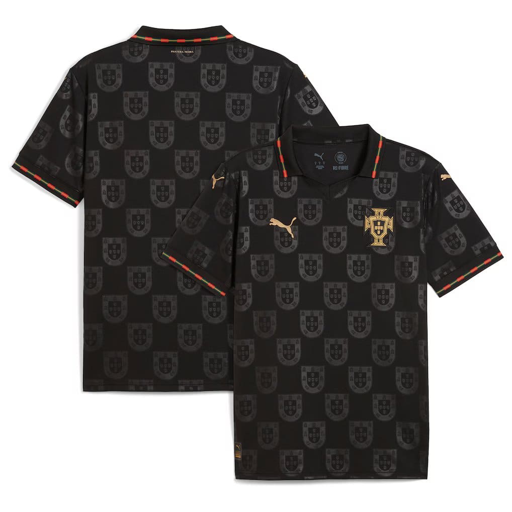 ウェア PUMA Portugal Special Edition Shirt Youth Portugal Puma Black Panther Special Edition Jersey - Black