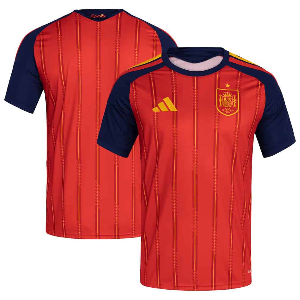 ウェア Spain National Team Jersey Men's Spain Adidas National Soccer Team Home Replica Jersey - Red