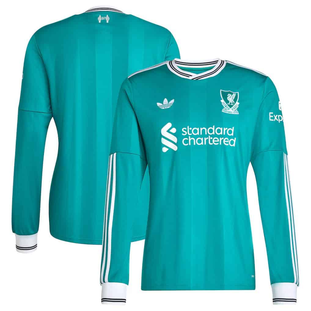 Men's Liverpool Adidas 2025/26 Third Long Sleeve Replica Jersey