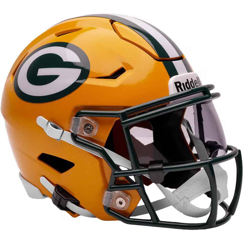 Green Bay Packers Riddell Speed Flex Mid-Size Helmet - Sports Closet
