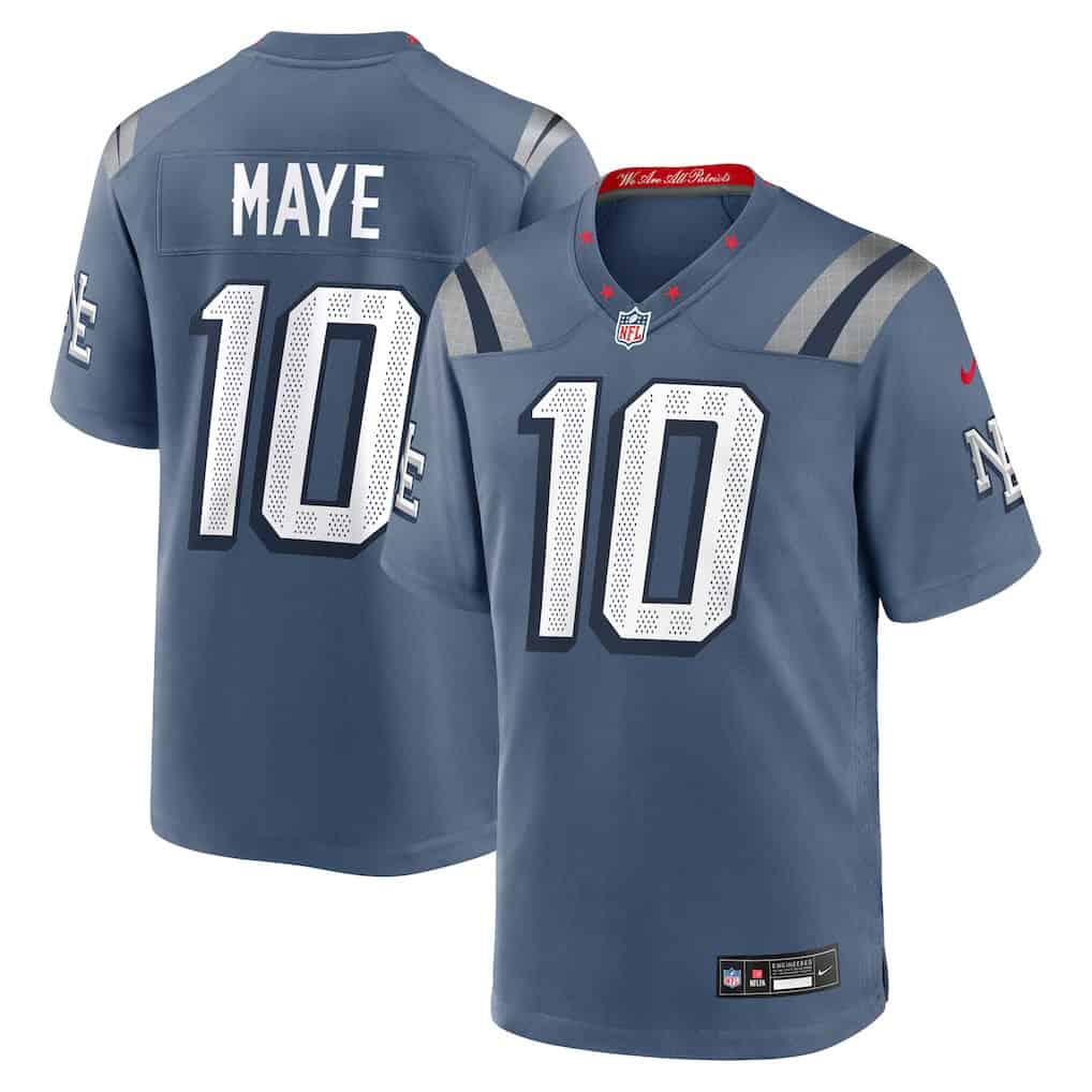 Men's Drake Maye New England Patriots Nike 2025 Rivalries