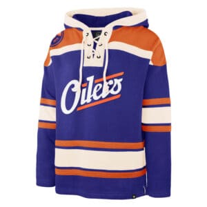 Bonnet D'hiver Officiel EDMONTON OILERS Par Mitchell & Ness – Bleu Multi, Taille Adulte, Beanie NHL