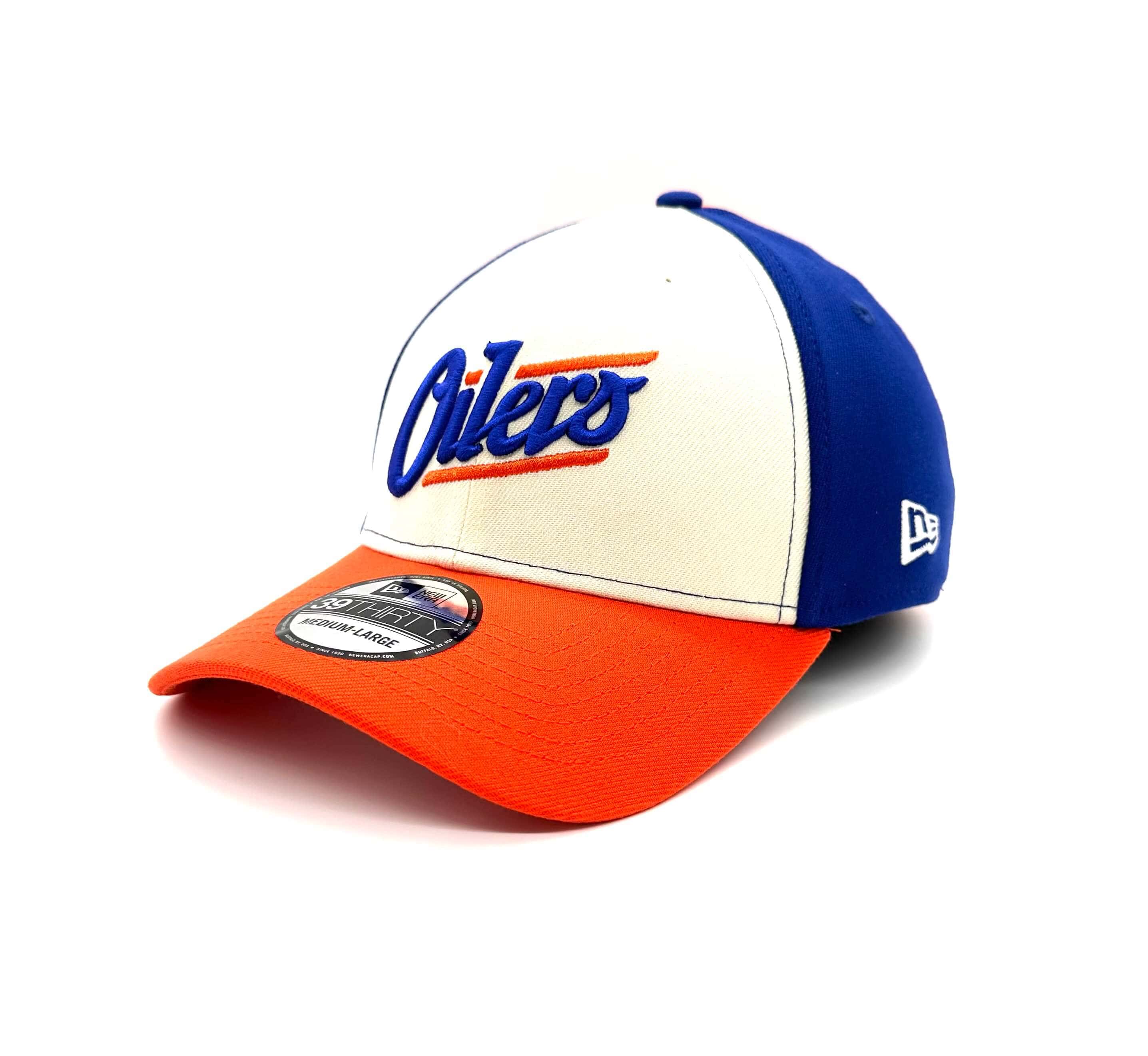 Edmonton Oilers New Era Alternate Logo Pinwheel 39THIRTY Flex Hat