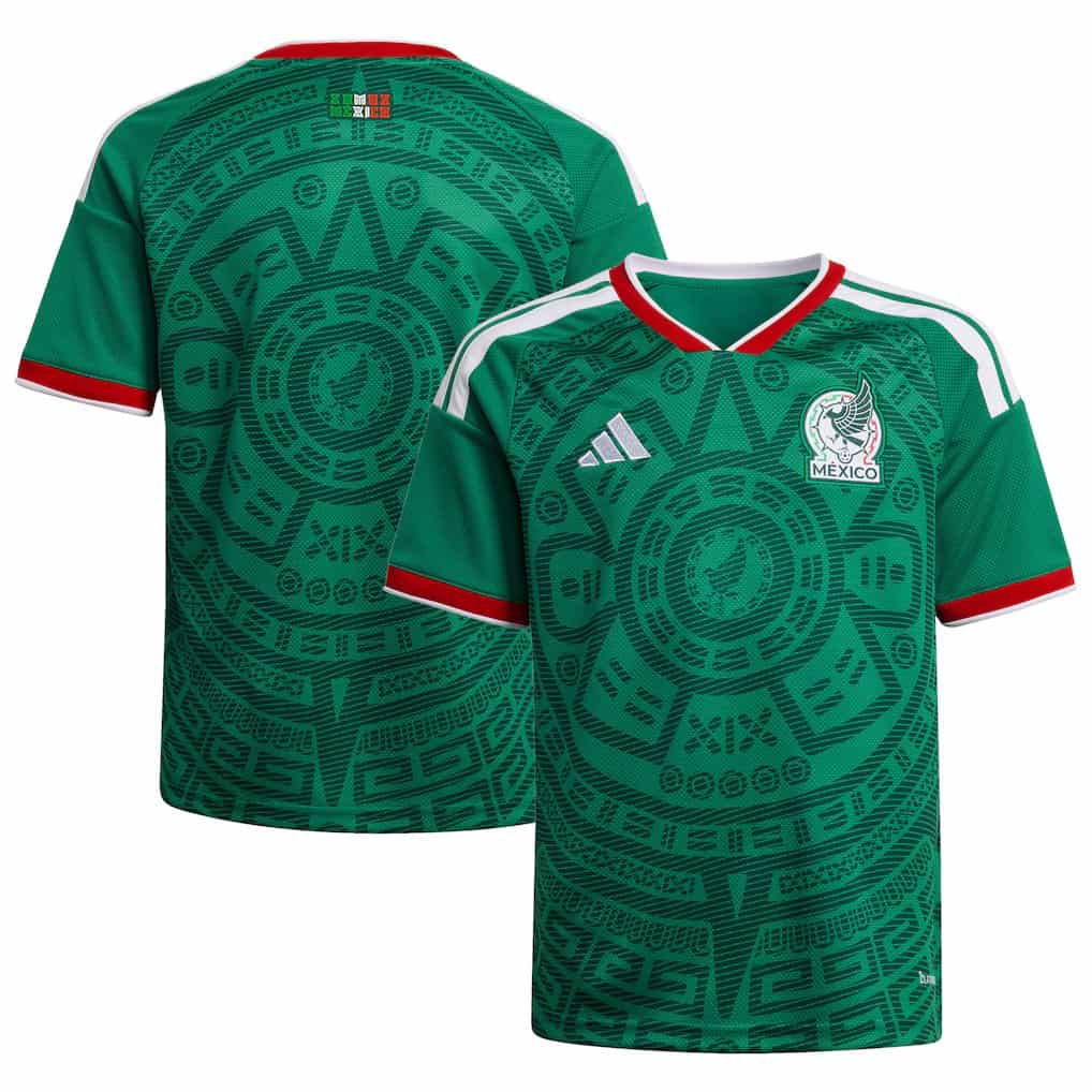  / Forma/ 24cm Youth Mexico National Team Adidas 2026 Home Replica Jersey - Green