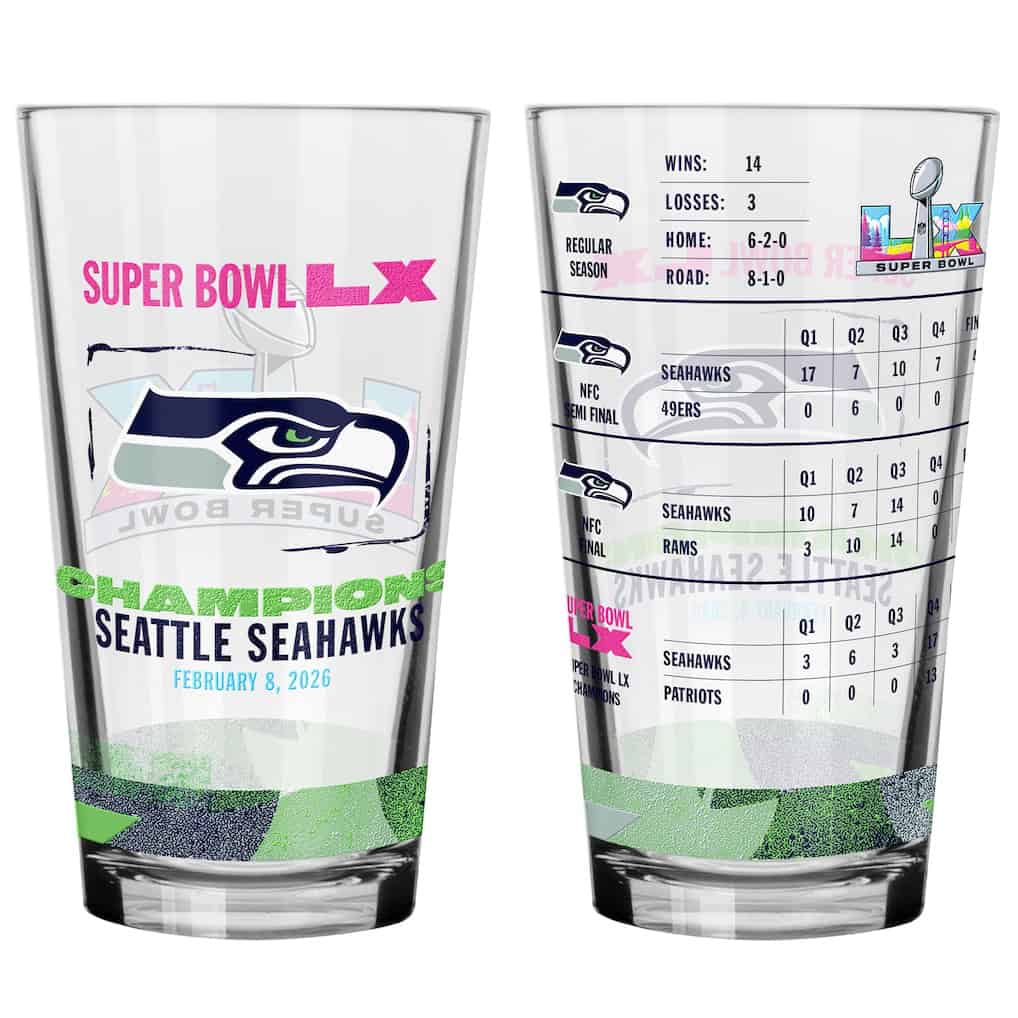 Seattle Seahawks Super Bowl LX Champions 16oz. Mixing Glass - Sports Closet