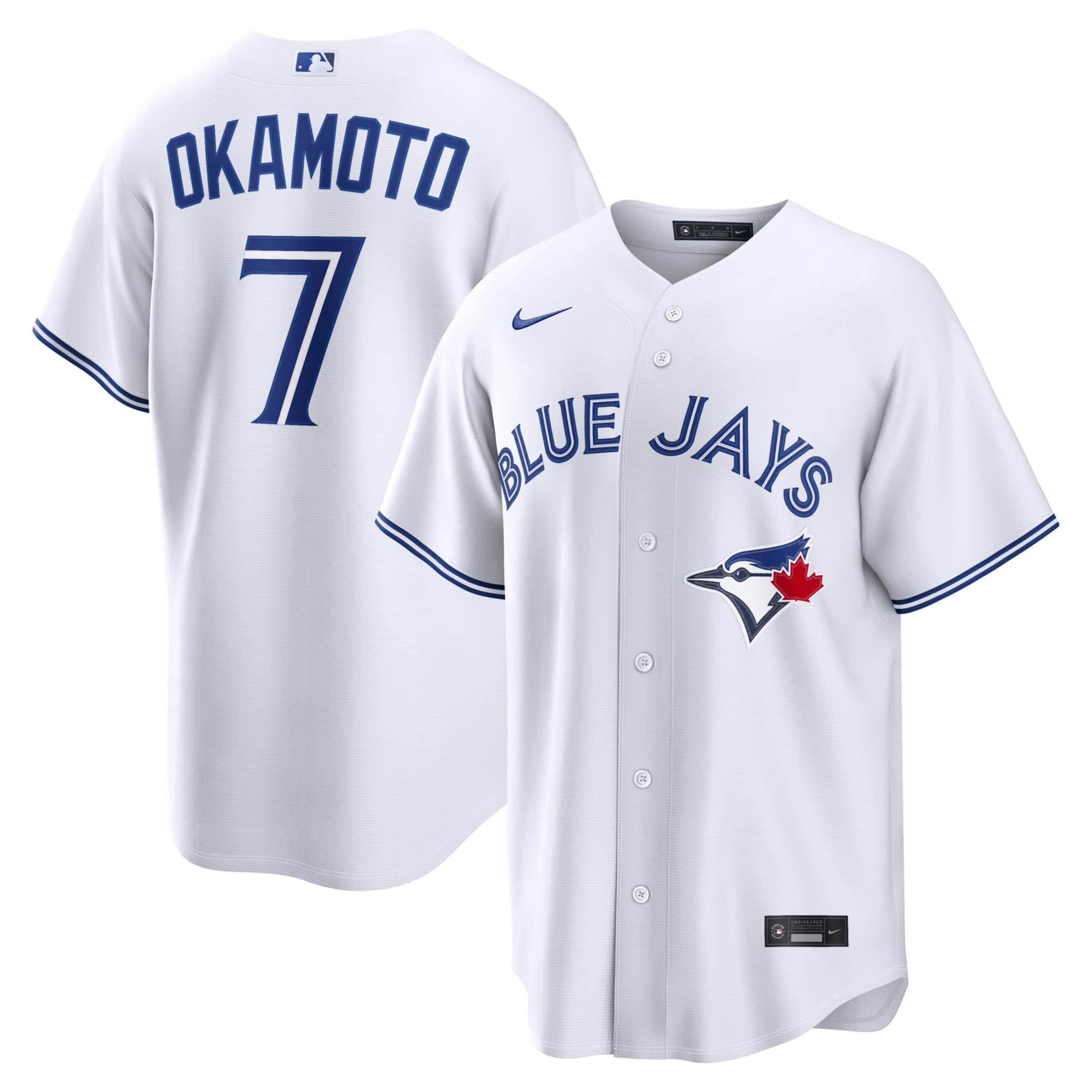 Men's Toronto Blue Jays Kazuma Okamoto Nike White Home Replica