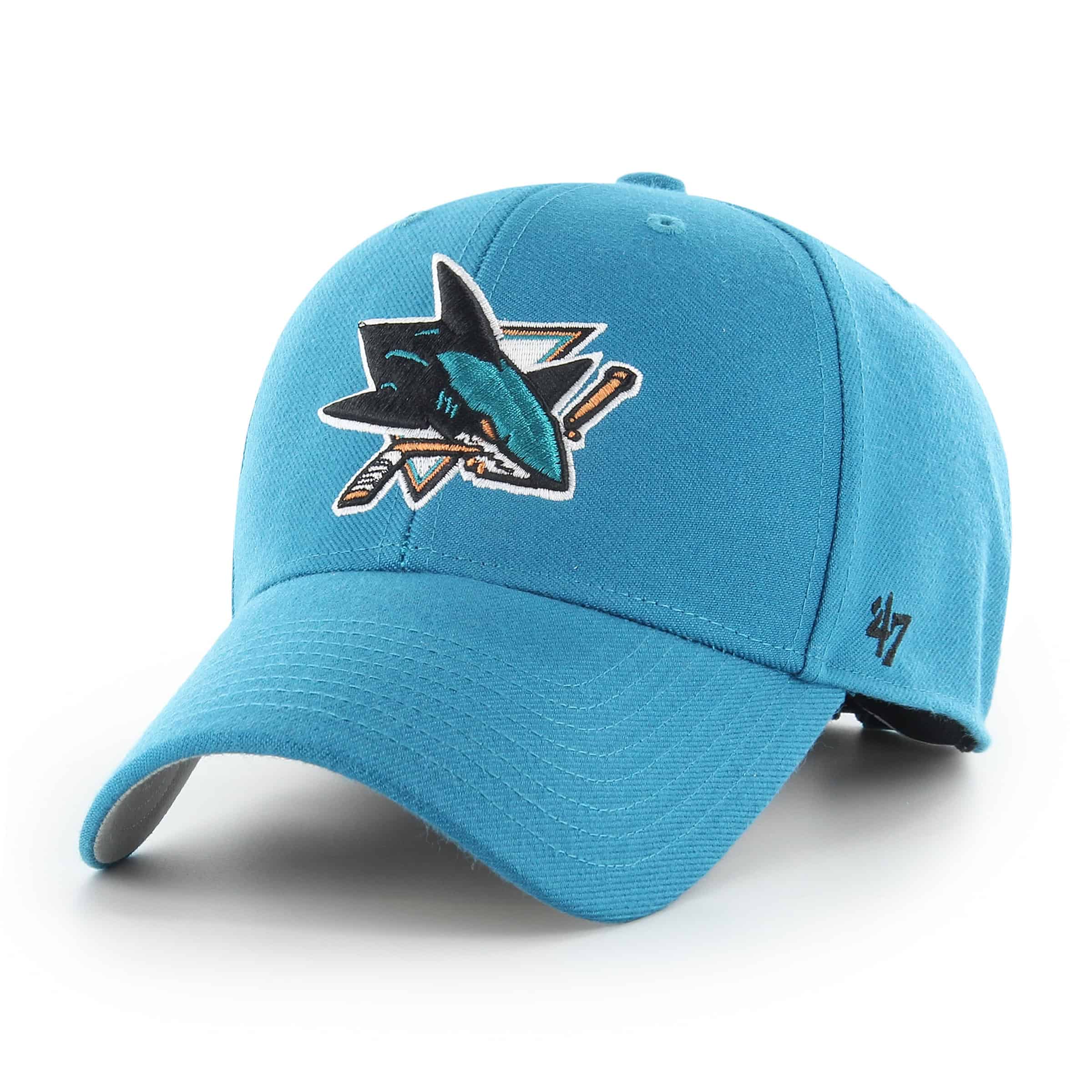 San Jose Sharks '47 Brand Basic MVP Adjustable Hat - Teal - Sports