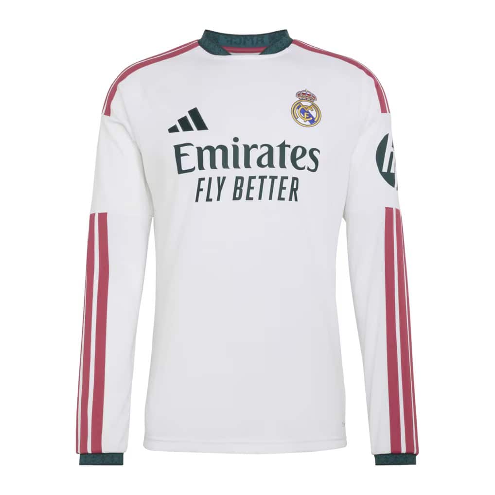 Men's Real Madrid Adidas 2026/27 Home Long Sleeve Replica Jersey