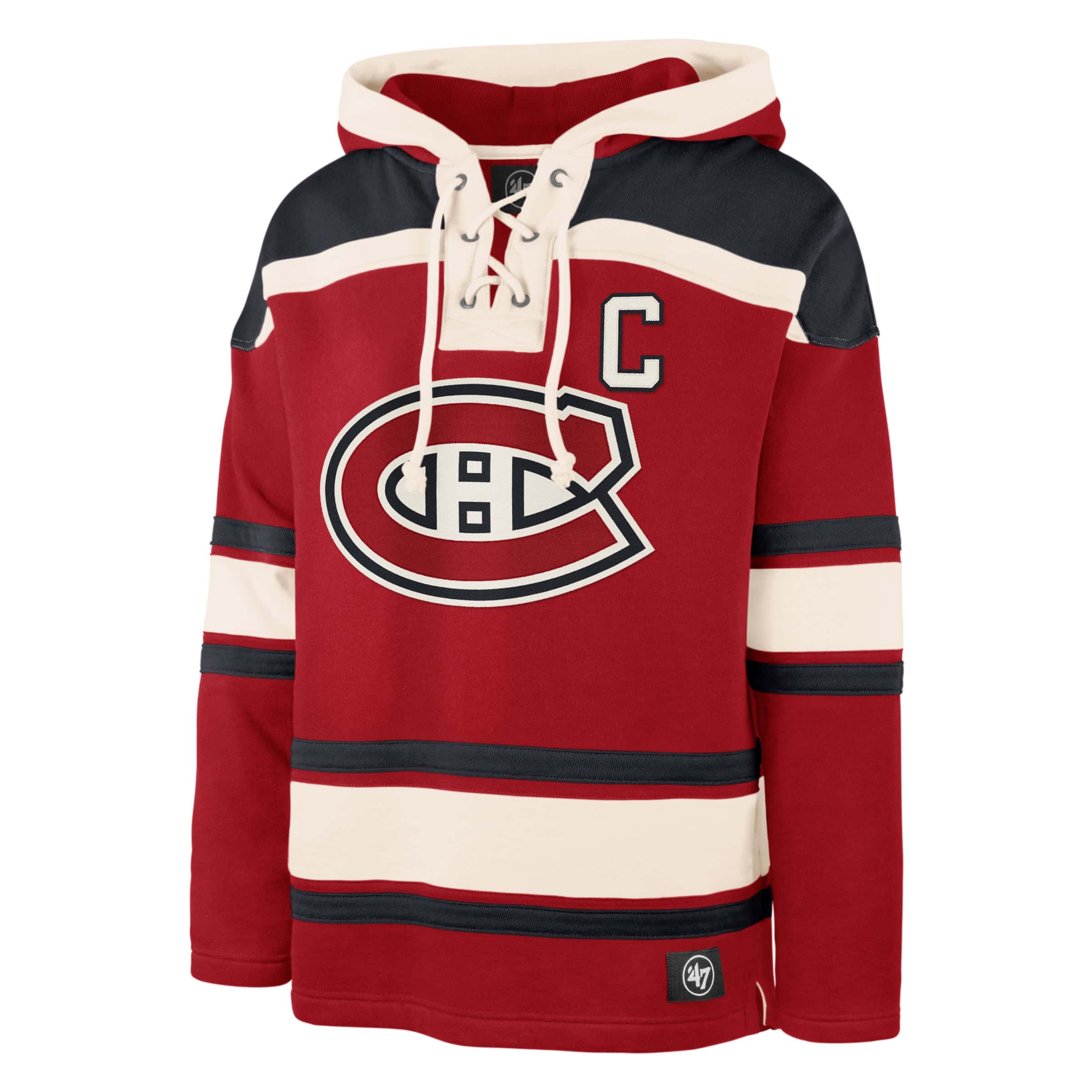 Men's Montreal Canadiens Nick Suzuki '47 Brand Red Lacer Fleece