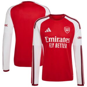 Men's Declan Rice Arsenal Adidas 2025/26 Home Replica Jersey - Red