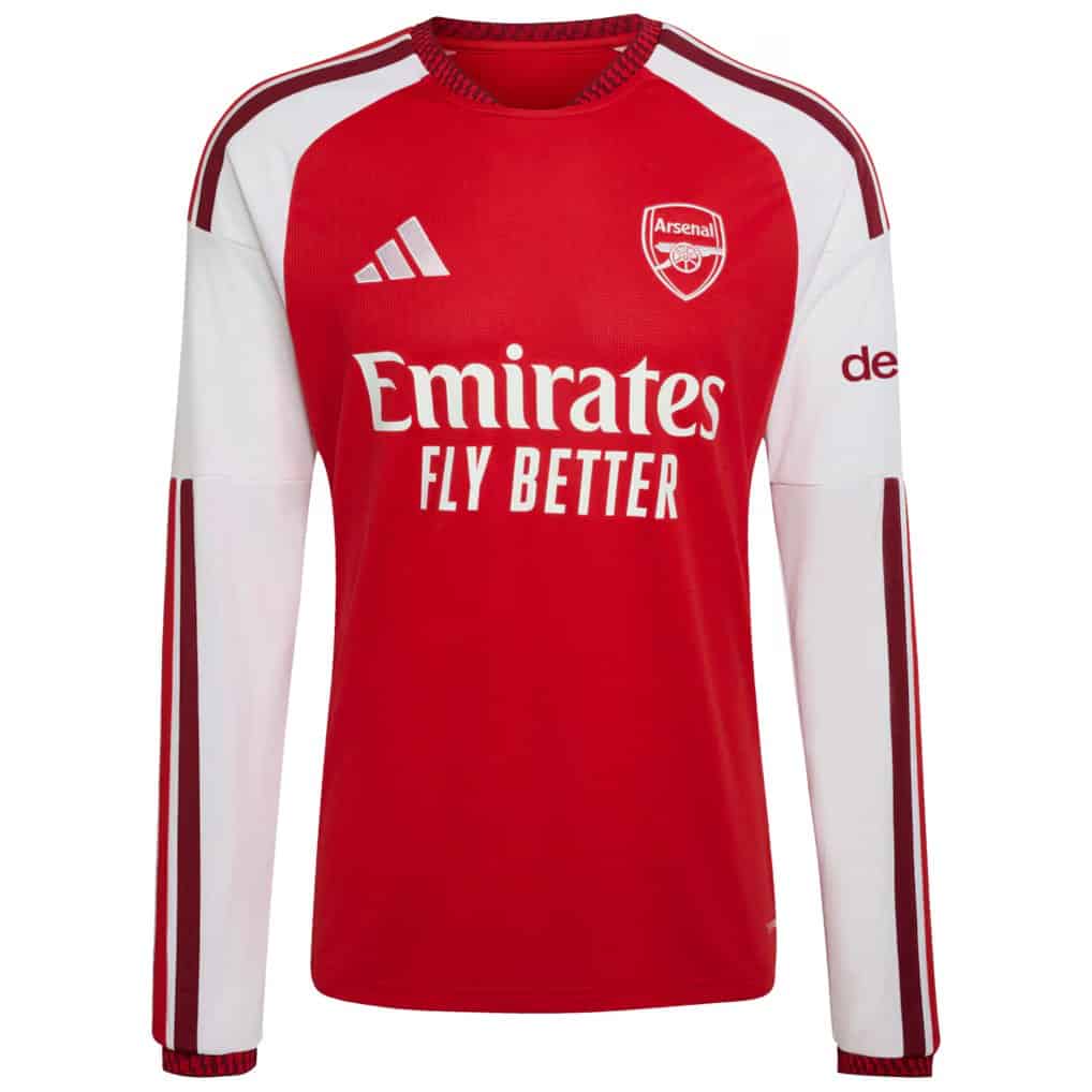Men's Arsenal Adidas 2026/27 Home Long Sleeve Replica Jersey - Red
