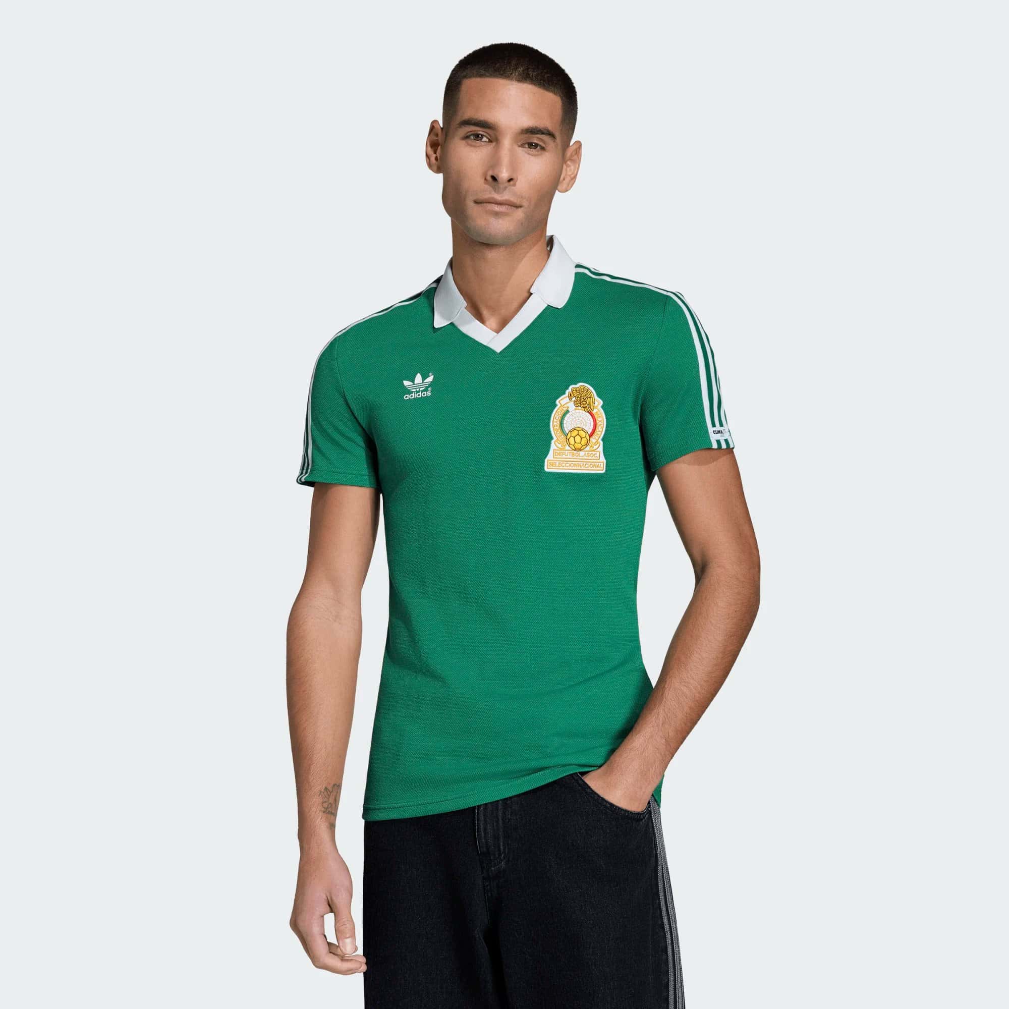 Men's Mexico National Team Adidas 1986 Home Jersey - Green