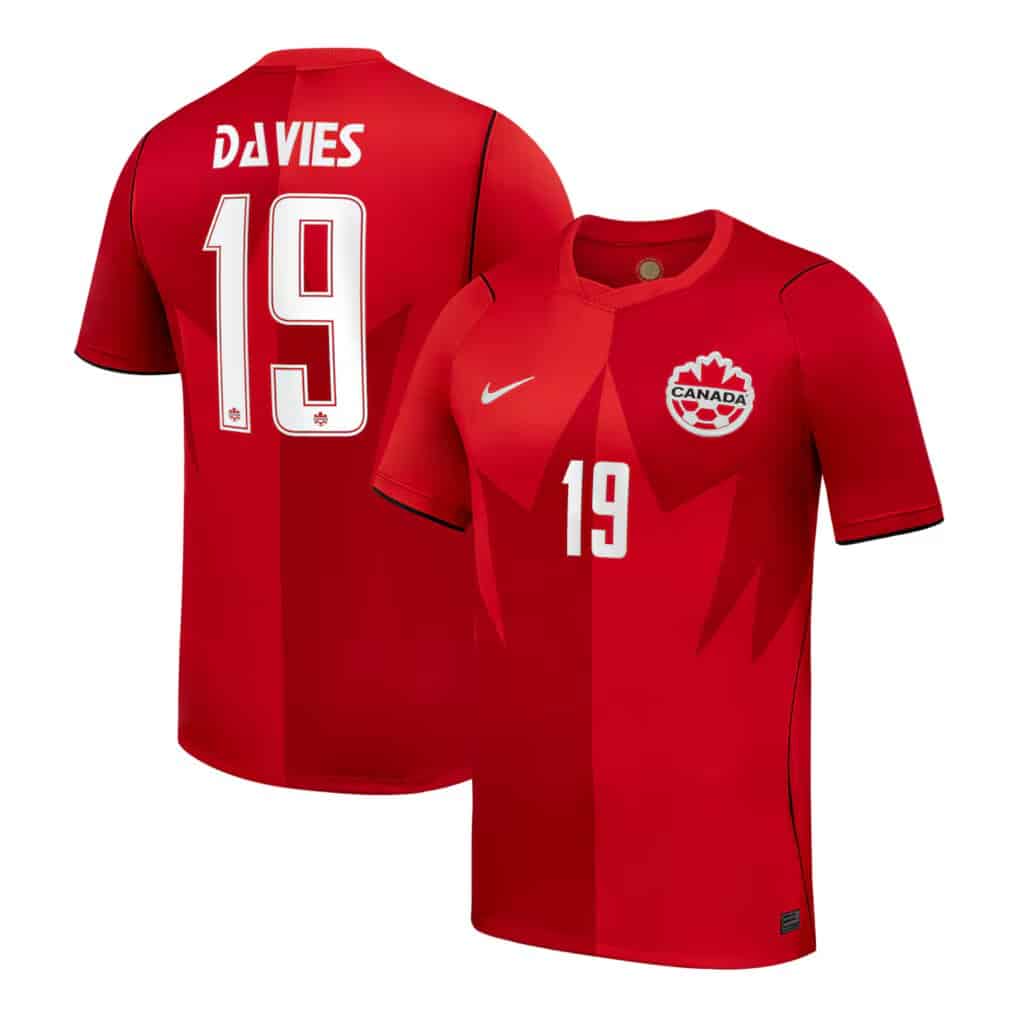 Men's Alphonso Davies Canada Soccer Nike 2026 Stadium Home Replica