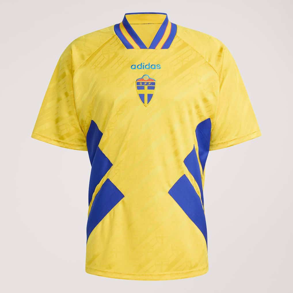Men's Sweden National Team Adidas 1994 Home Bringback Jersey