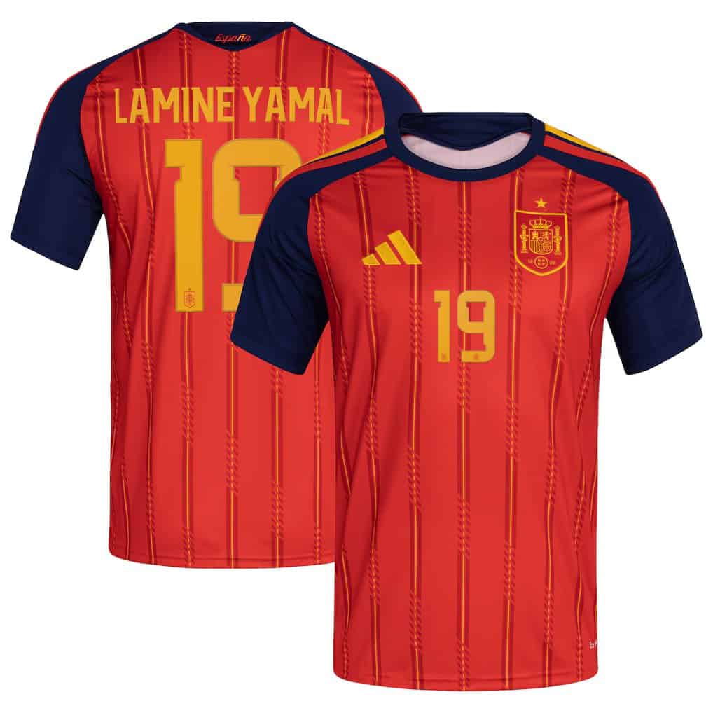 Men's Lamine Yamal Spain National Team Adidas 2026 Home Replica