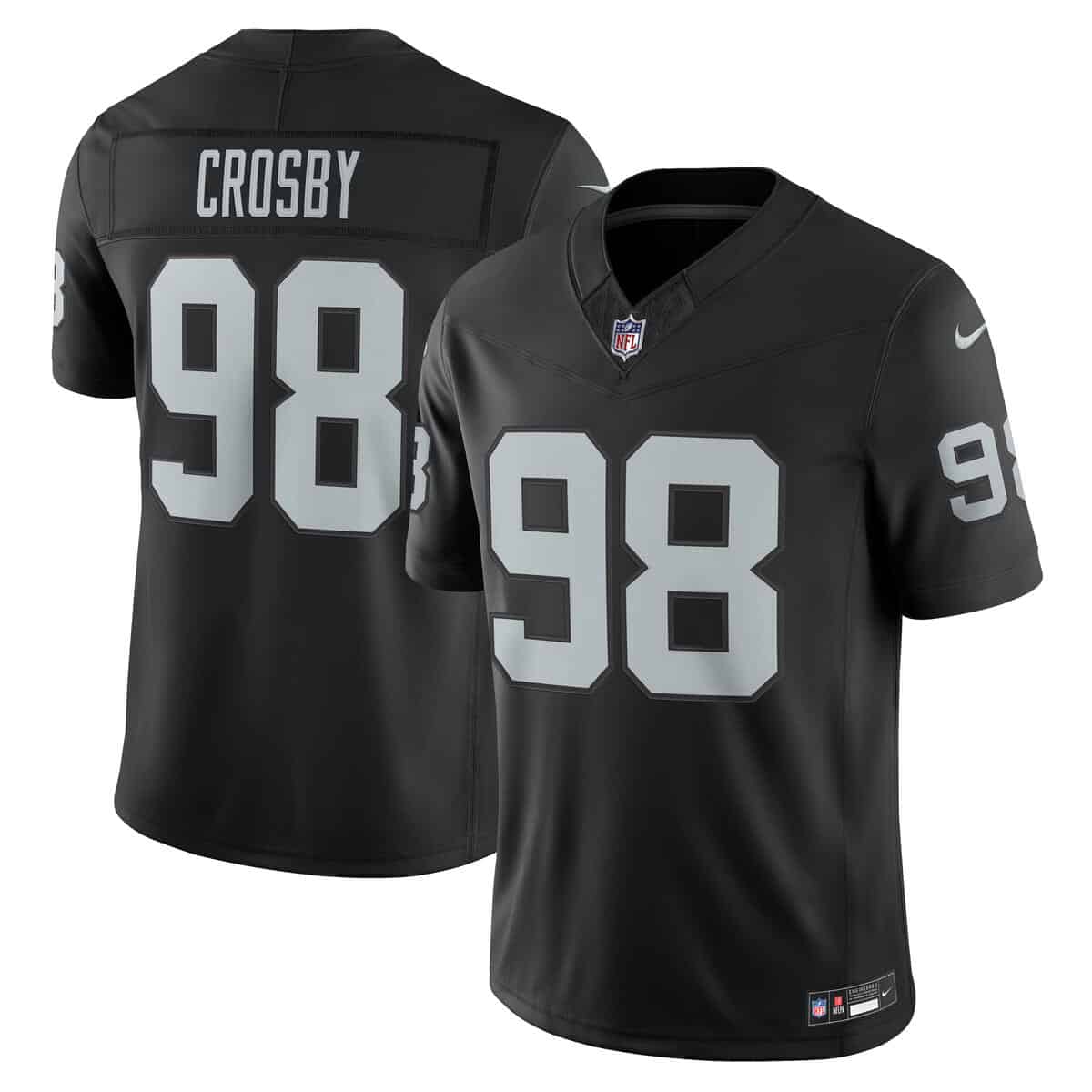 Men's Las Vegas Raiders Maxx Crosby Nike Black Team Vapor F.U.S.E. Men's Las Vegas Raiders Maxx Crosby Nike Black Team Vapor F.U.S.E.
