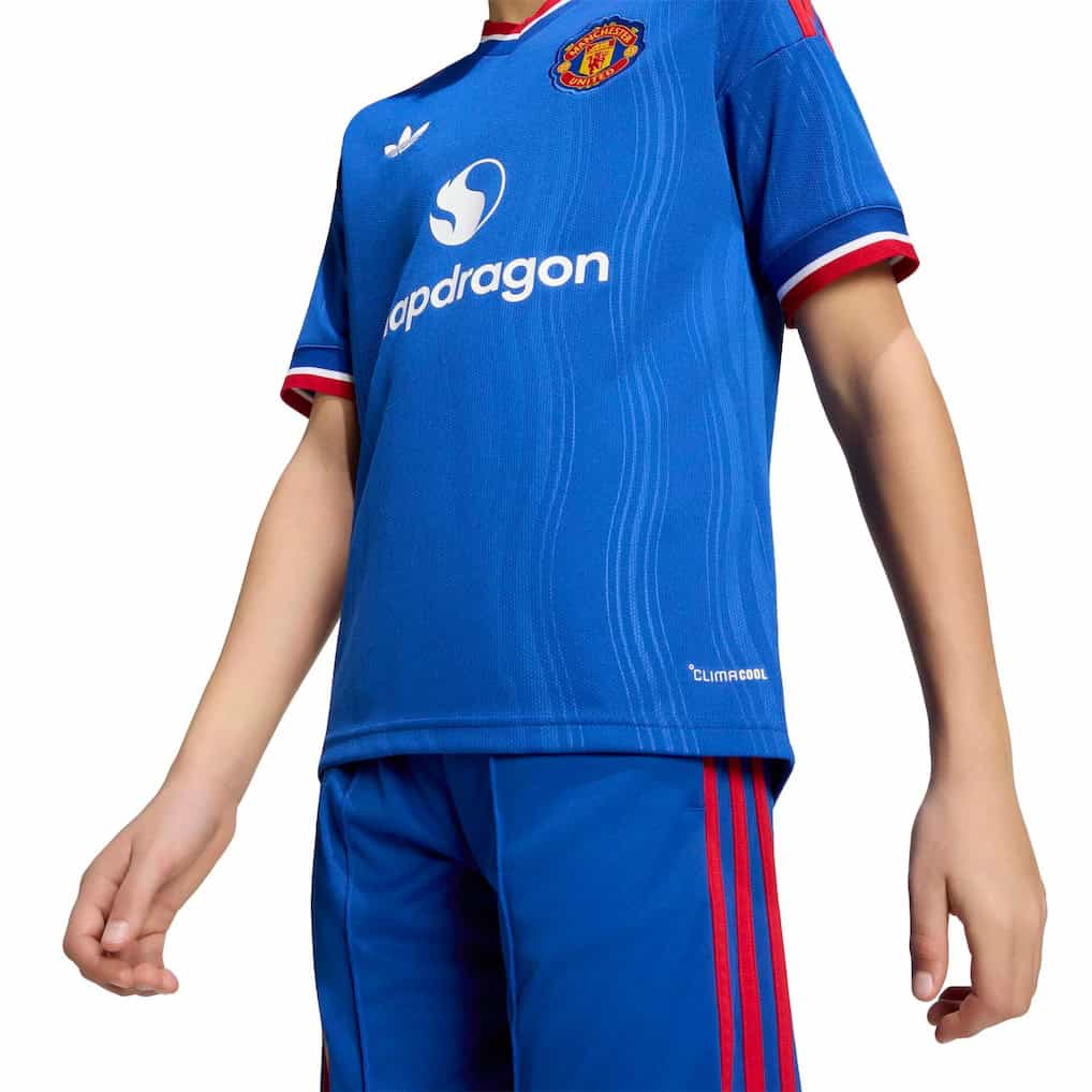 Youth Manchester United Adidas 2026/27 Away Replica Jersey - Blue