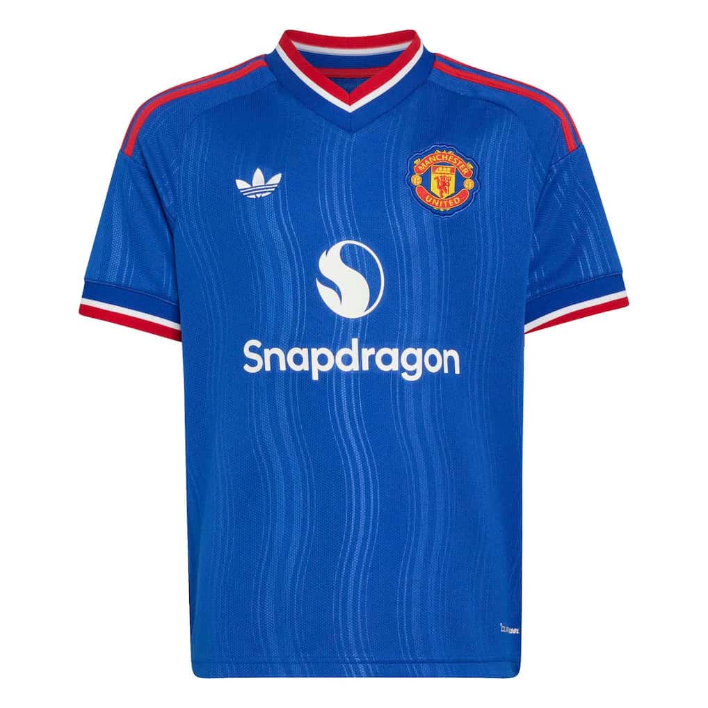 Youth Manchester United Adidas 2026/27 Away Replica Jersey - Blue